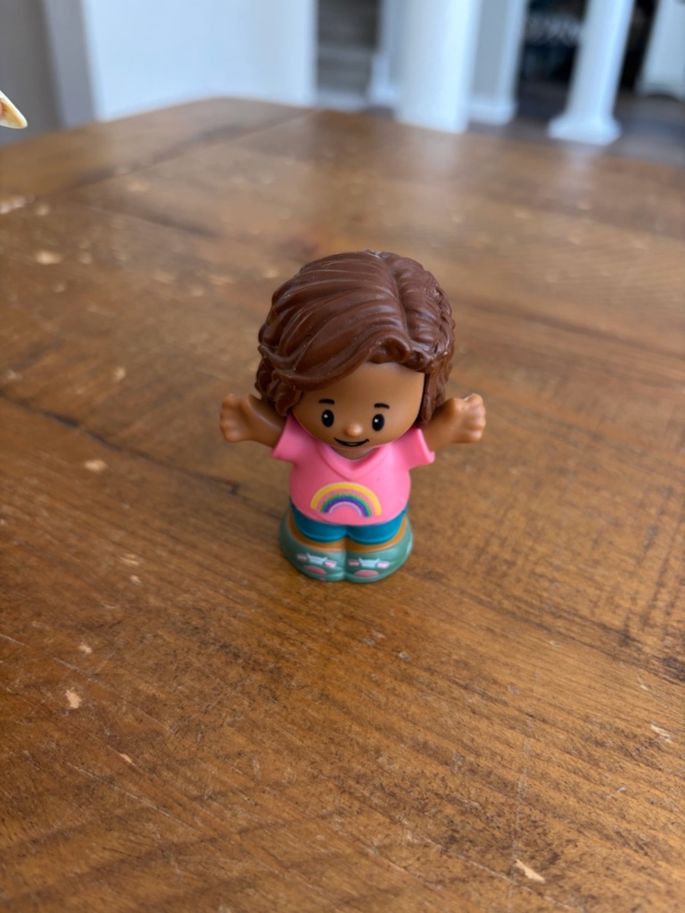 Fisher Price Little People girl in rainbow shirt as is